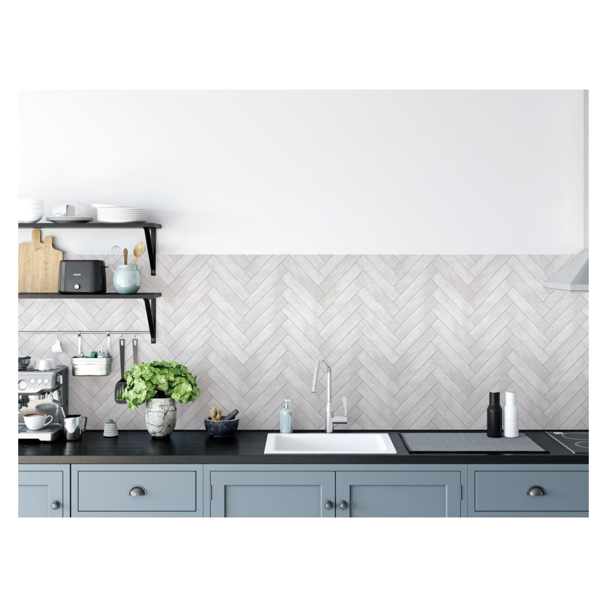 d-c-fix Ceramics 3D Grey Chevron vinyl roll, view 2