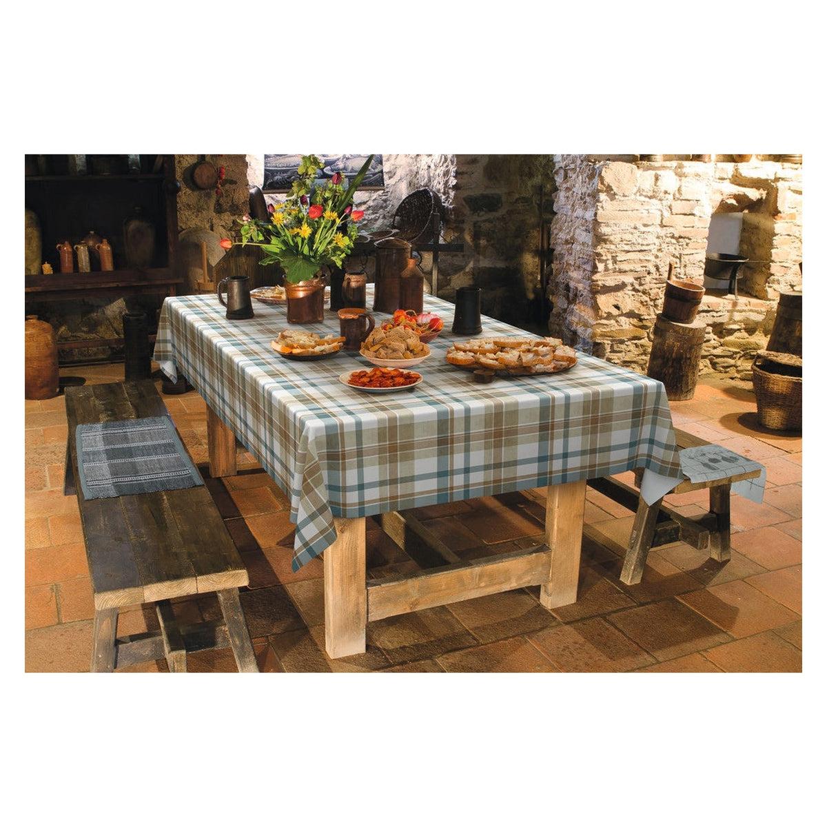 d-c-fix Manhattan Borneo Blue tablecloth roll, view 2