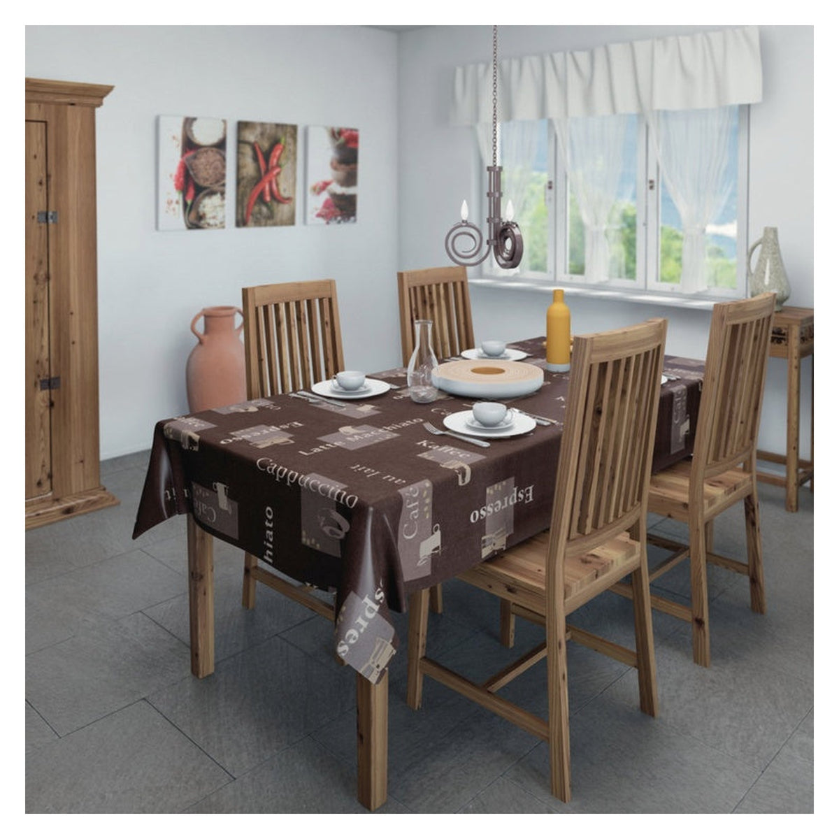 d-c-fix Manhattan Cappuccino Chocolate tablecloth roll, view 2