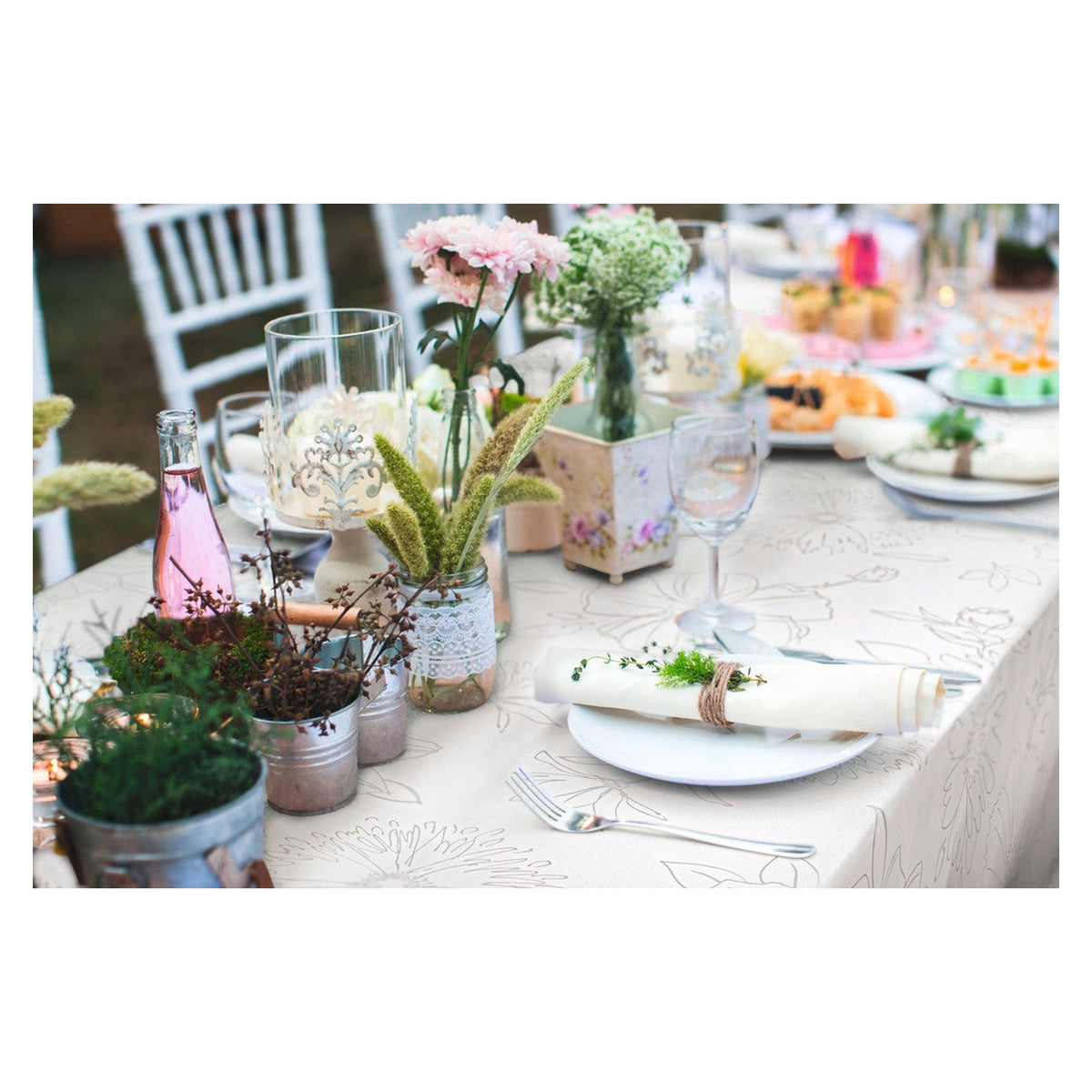 d-c-fix Manhattan Palmas Nature tablecloth roll, view 2