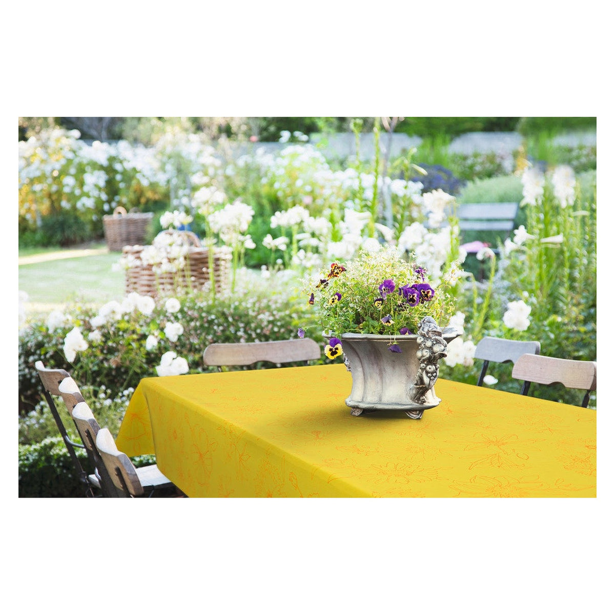 d-c-fix Manhattan Palmas Yellow tablecloth roll, view 2