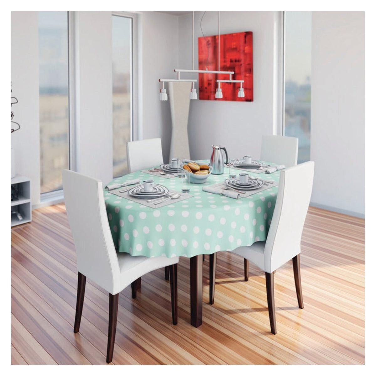 d-c-fix Manhattan Venita Mint tablecloth roll, view 3