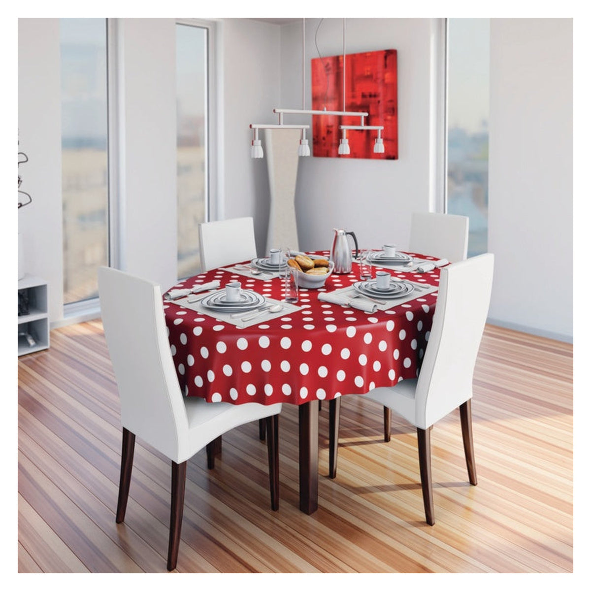 d-c-fix Manhattan Venita Rot tablecloth roll, view 2