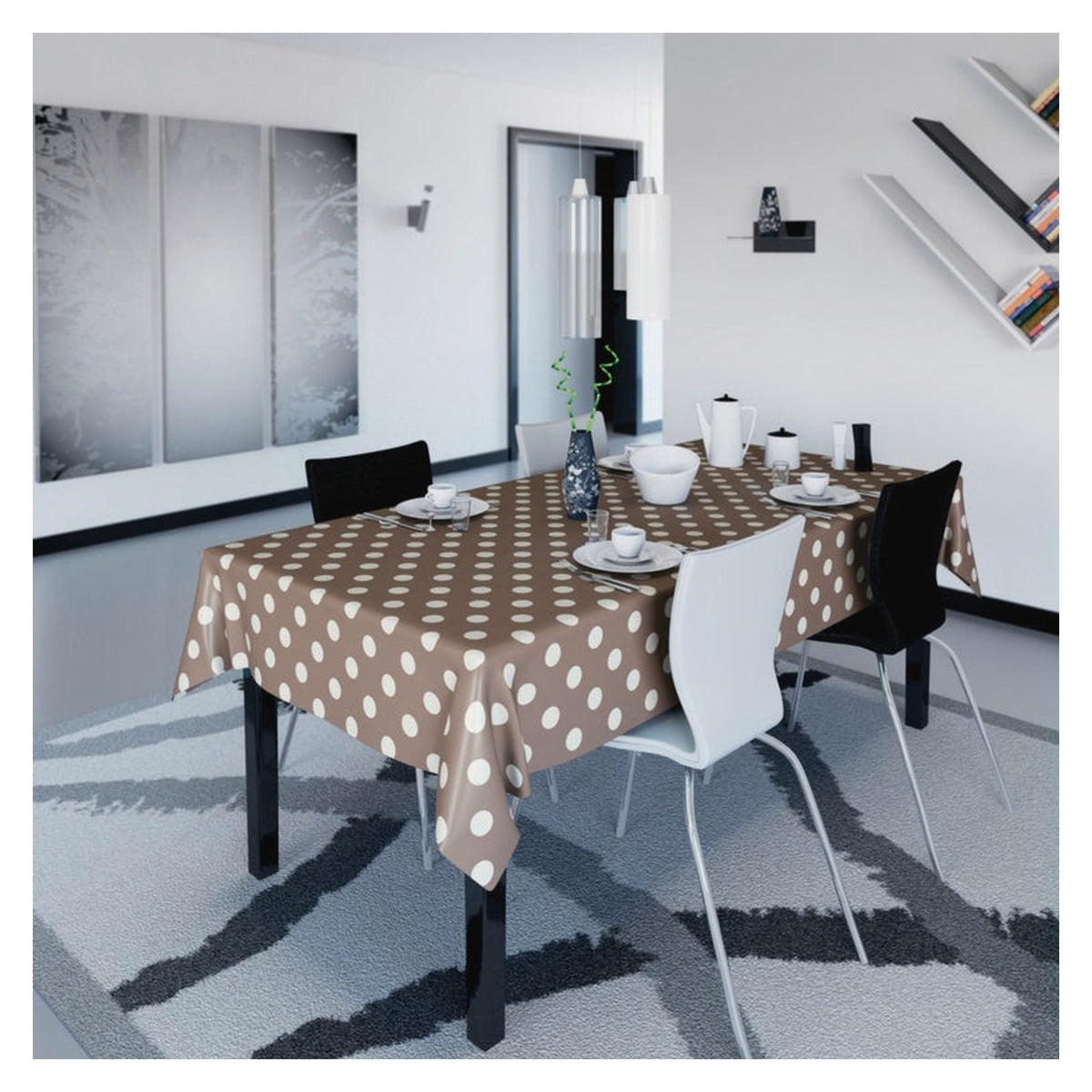 d-c-fix Manhattan Venita Taupe tablecloth roll, view 2