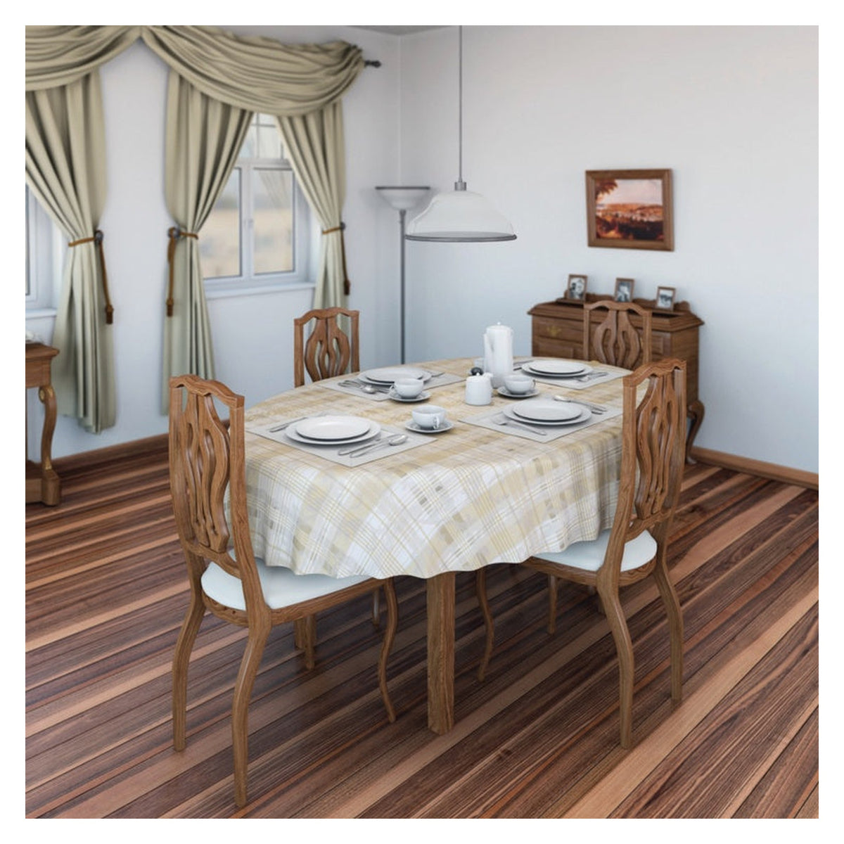 d-c-fix Manhattan Violetta Beige tablecloth roll, view 2