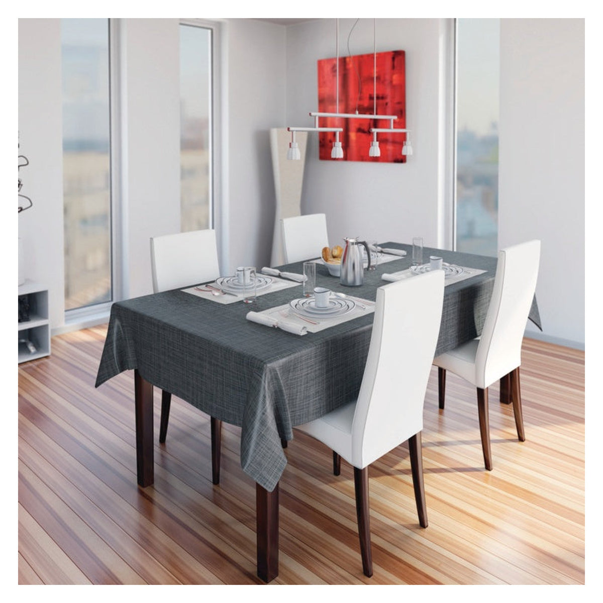 d-c-fix Monte Carlo Sharon Anthracite tablecloth roll, view 2