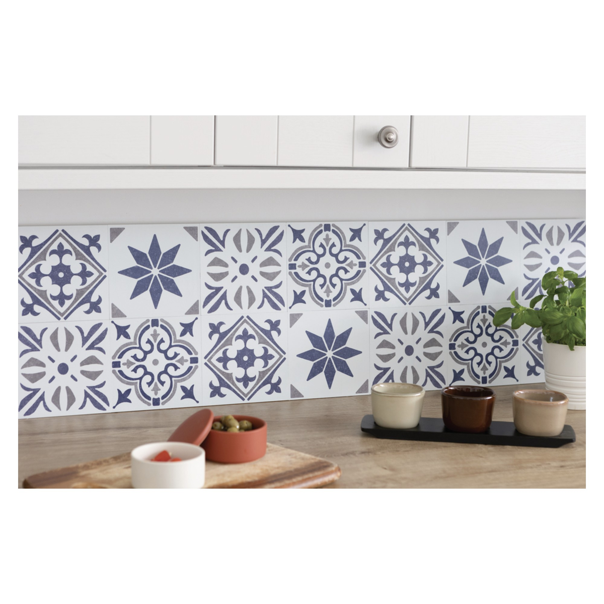 d-c-fix Cuba Blue self adhesive wall tiles, pack of 6, view 6