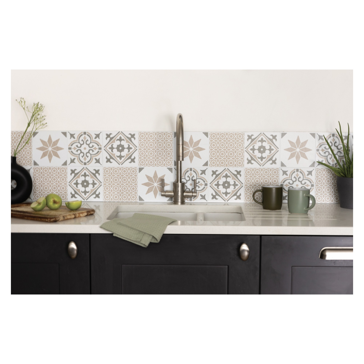 d-c-fix Jamila Olive self adhesive wall tiles pack of 6, view 4