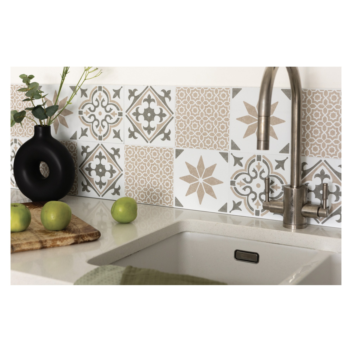 d-c-fix Jamila Olive self adhesive wall tiles pack of 6, view 6