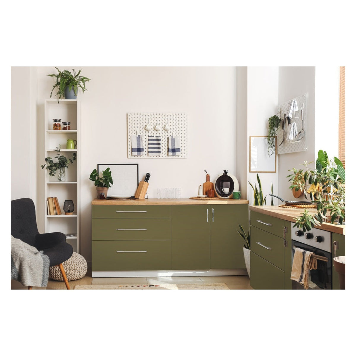 d-c-fix Uni Matt Olive Green self adhesive film, 67.5cm x 2m