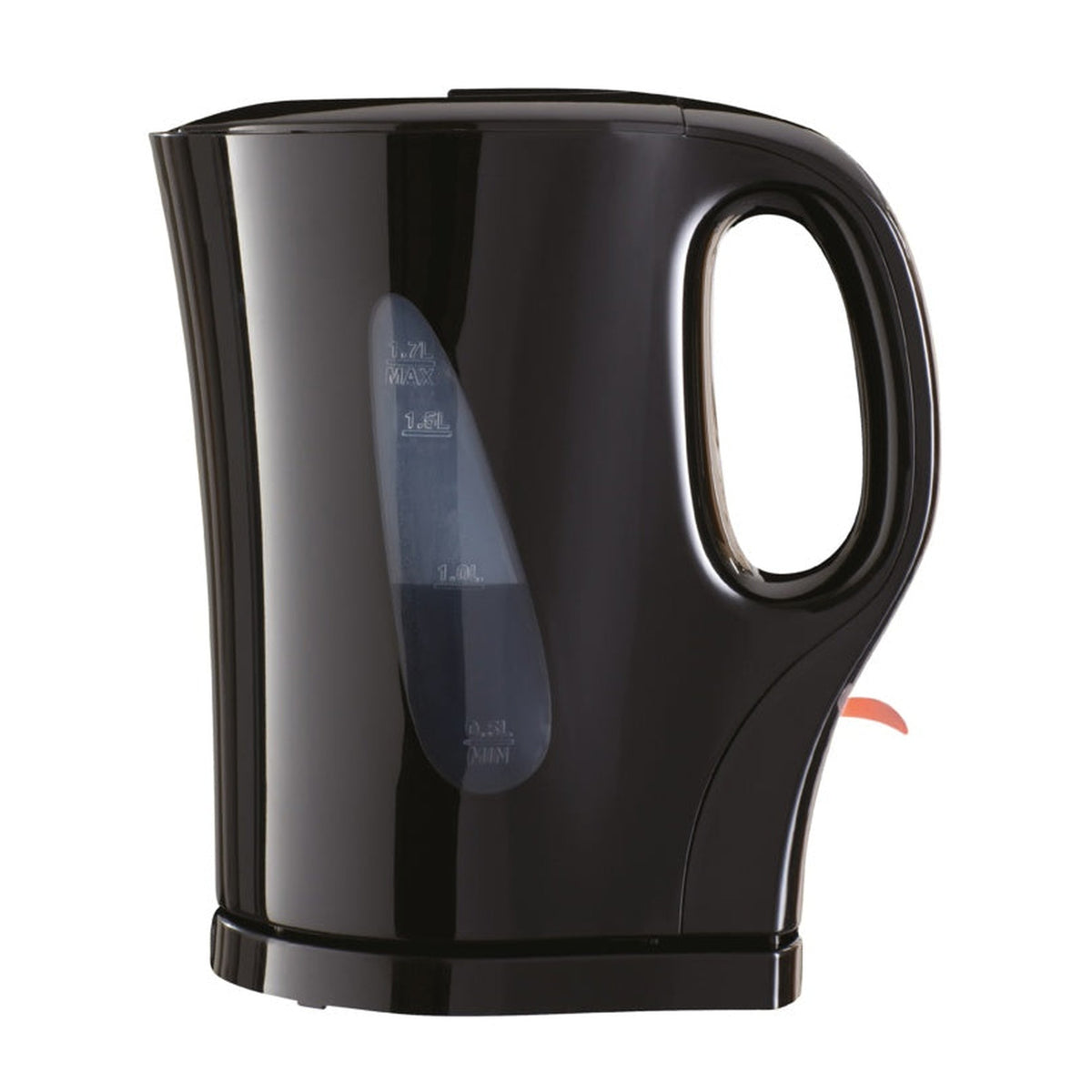 Daewoo 1.7L black plastic kettle, view 3