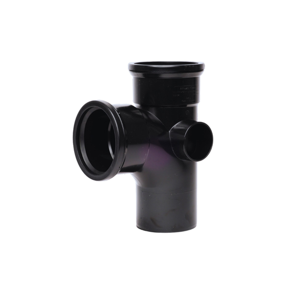 Davant 110mm 92 degree double socket branch in black