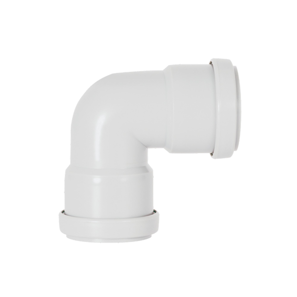 Davant 40mm white push fit 90 degree knuckle bend