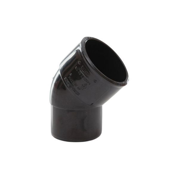 Davant black 32mm solvent weld 45 degree spigot bend