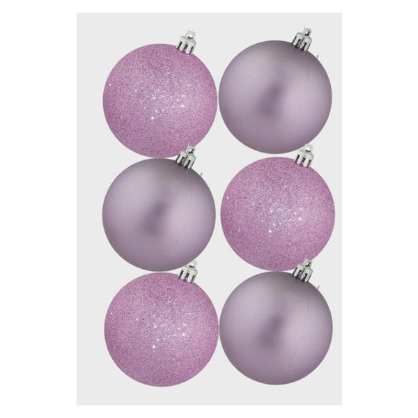 Davies Products lilac Christmas baubles