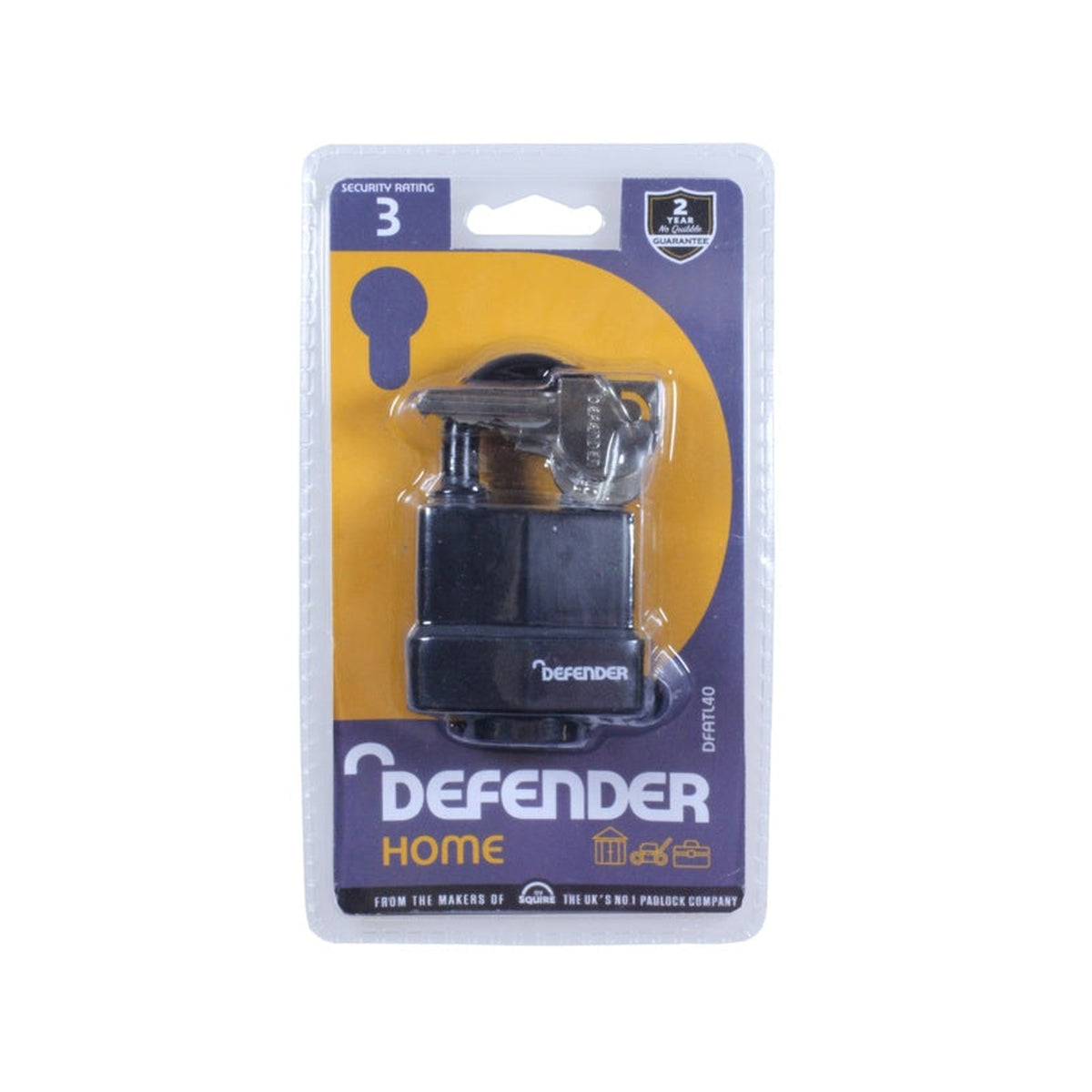 Defender All Terrain 40mm laminated steel padlock, view 2