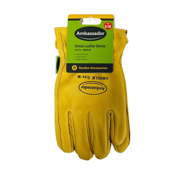 Deluxe Leather Gloves - 8/M