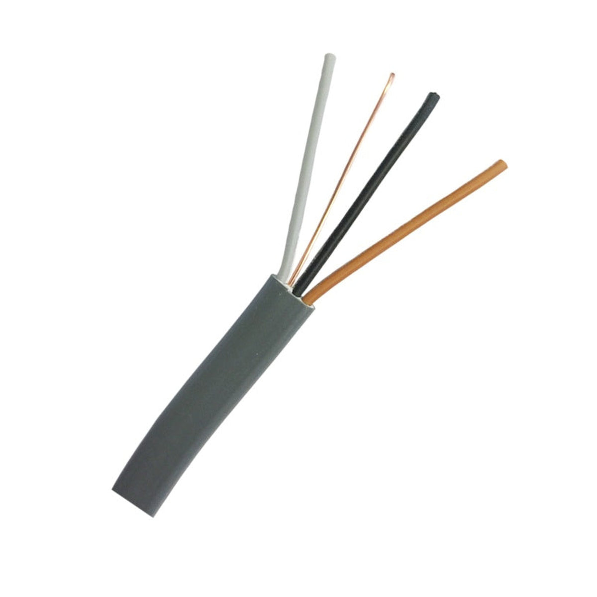 Dencon grey flat 3 core and earth cable 100m drum