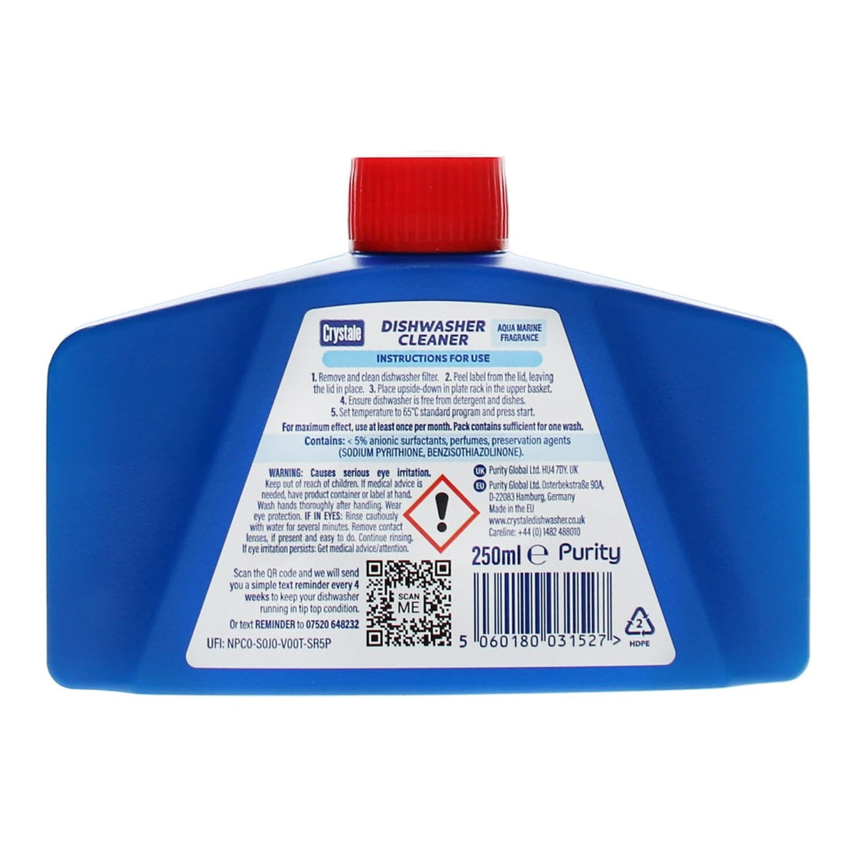 Dishwasher Cleaner 250ml - Aqua Marine, view 2