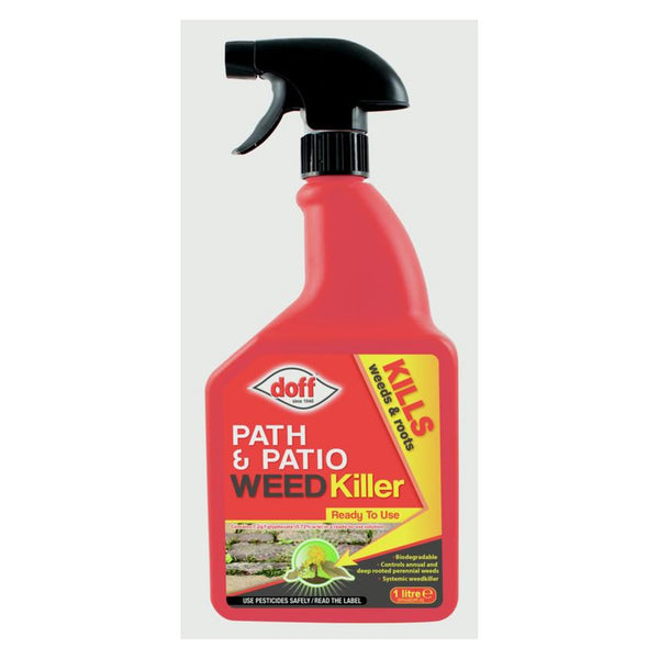 Doff Knockdown path and patio weedkiller 1L trigger spray