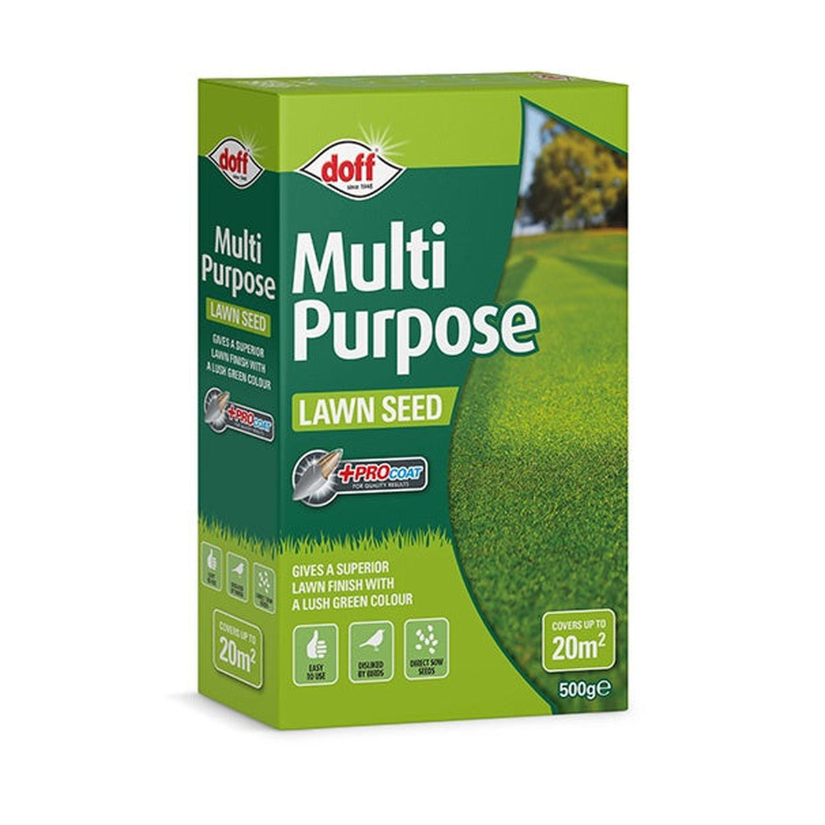 Doff Multi Purpose Lawn Seed with Procoat 500g pack