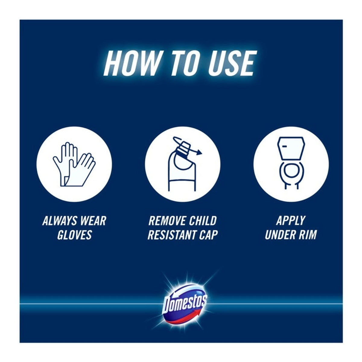 Domestos Zero Limescale toilet cleaner 750ml bottle, view 3