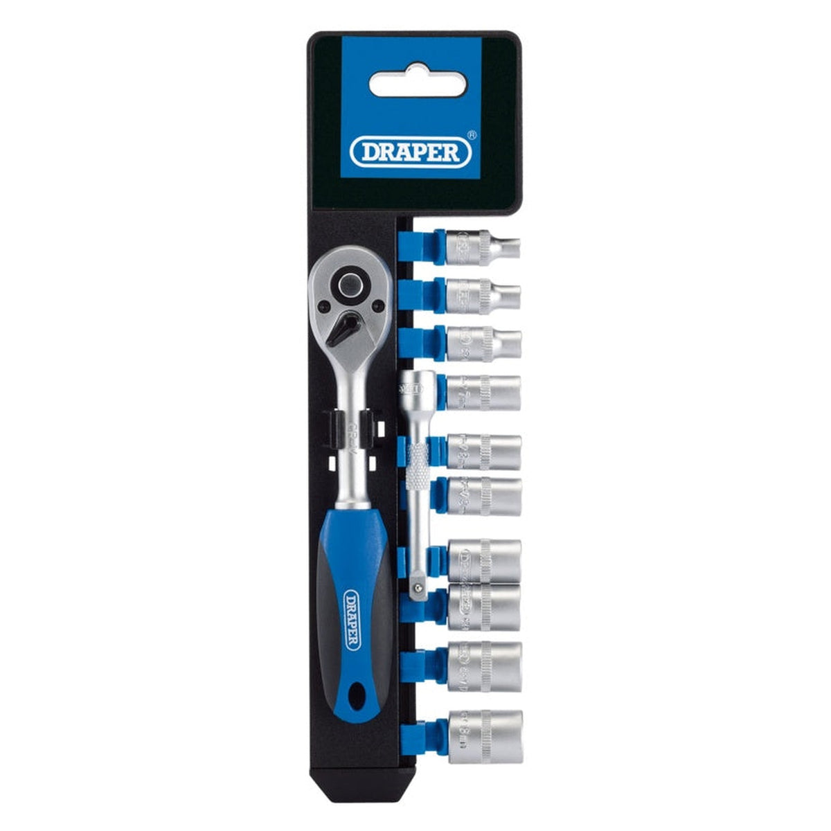 Draper 12 piece 1/4 inch metric socket and ratchet set