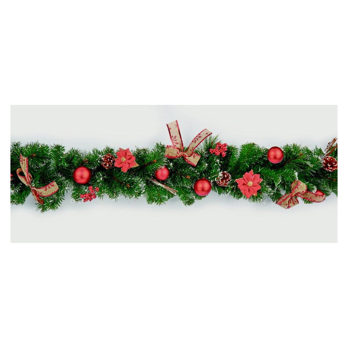 Dressed Garland - 1.8m Red