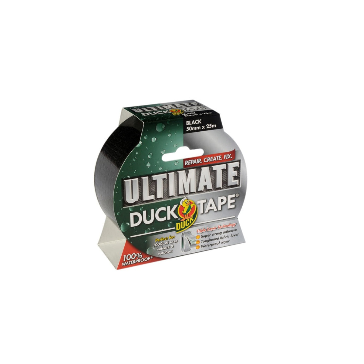 Duck Tape Ultimate black 50mm x 25m roll, view 2