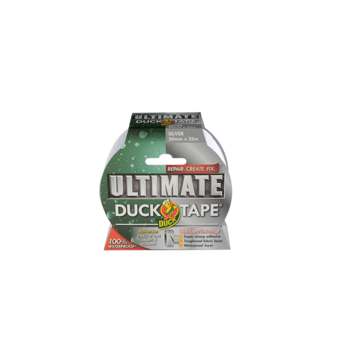 Duck Tape Ultimate silver heavy duty tape 50mm x 25m, view 2