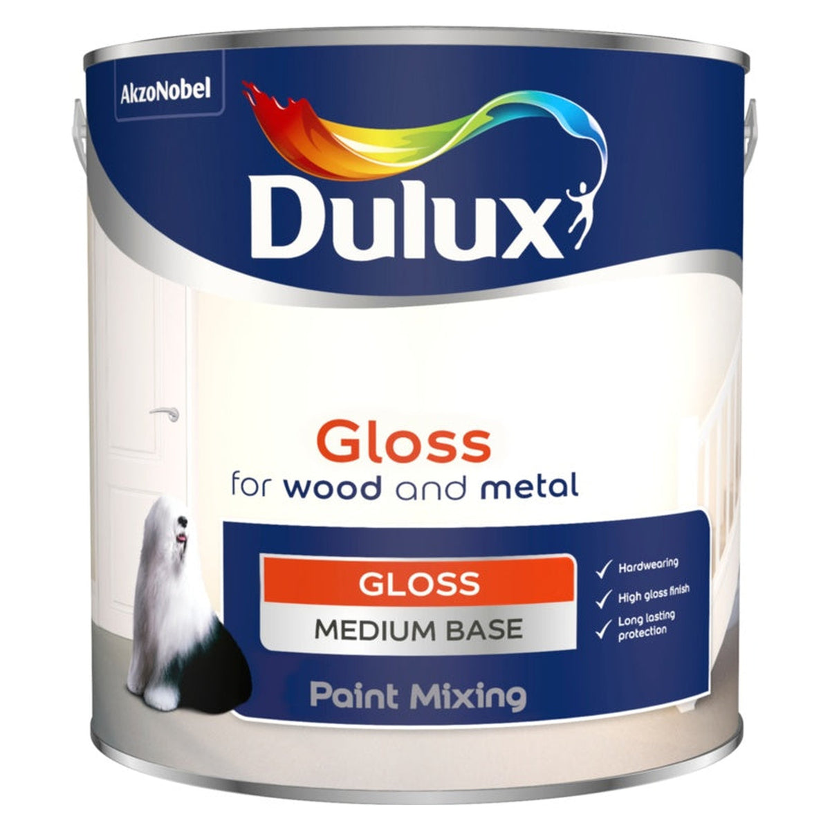 Dulux Colour Mixing Gloss Base Medium 2.5L tin