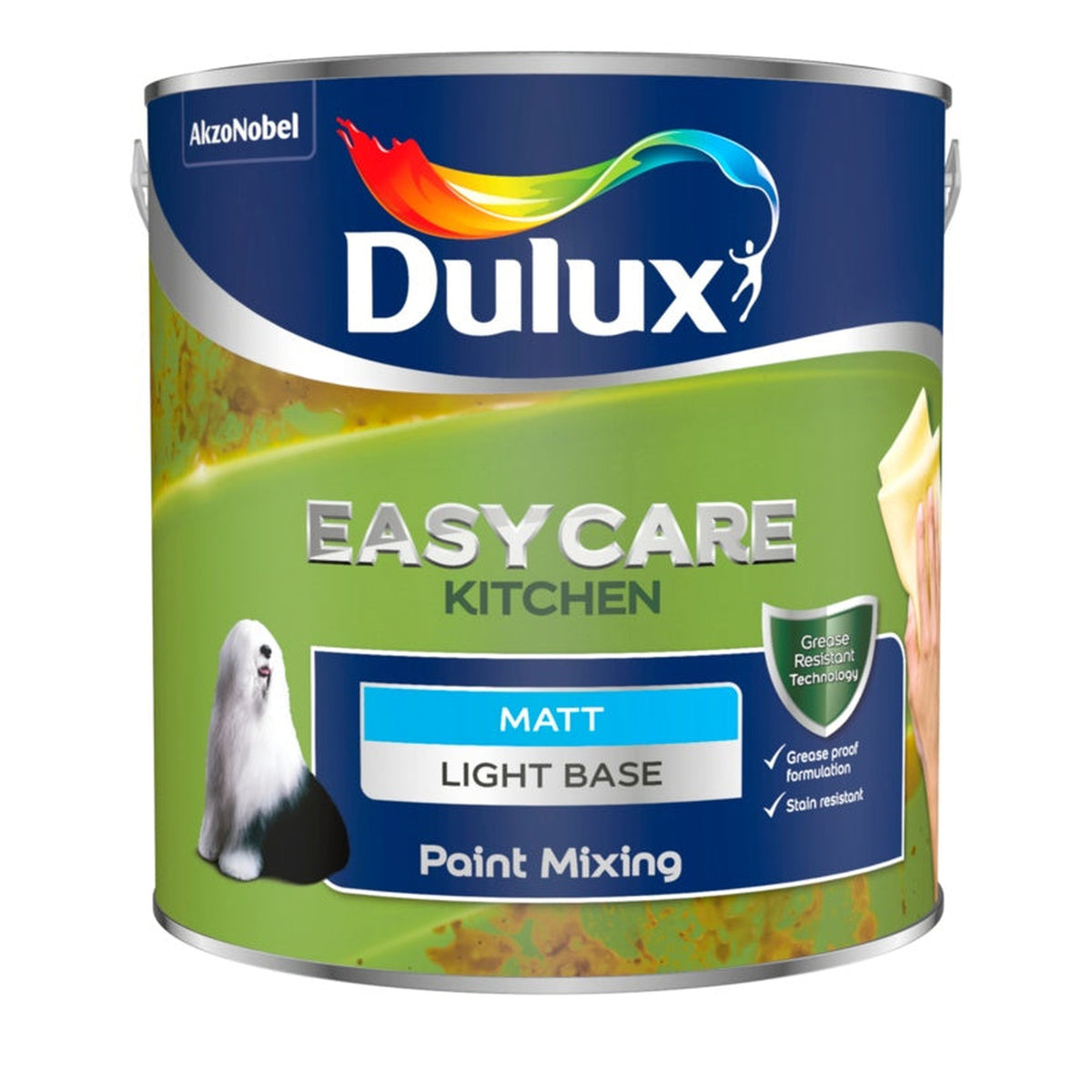 Dulux Colour Mixing Kitchen Matt Base 2.5L Light tin