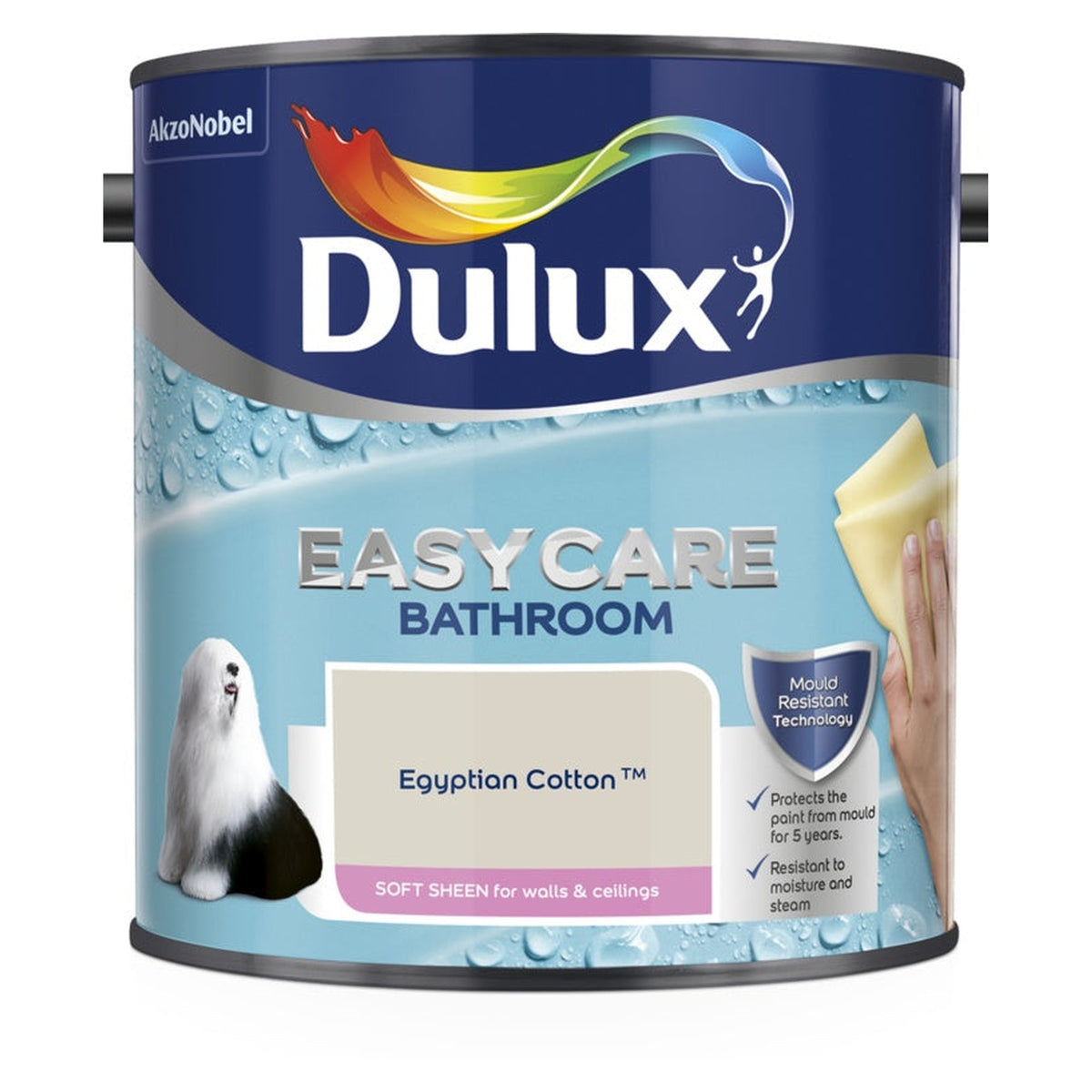 Dulux Easycare Bathroom Soft Sheen 2.5L in Egyptian Cotton