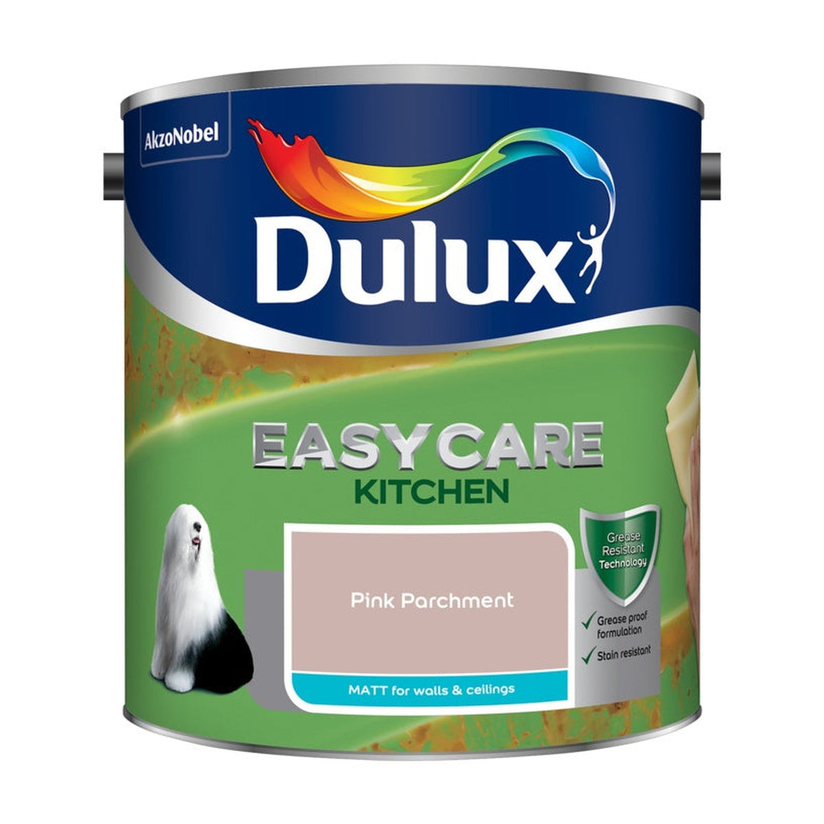Dulux Easycare Kitchen Matt 2.5L tin in Pink Parchment