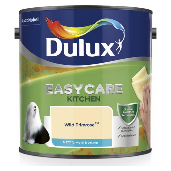 Dulux Easycare Kitchen Matt 2.5L tin in Wild Primrose