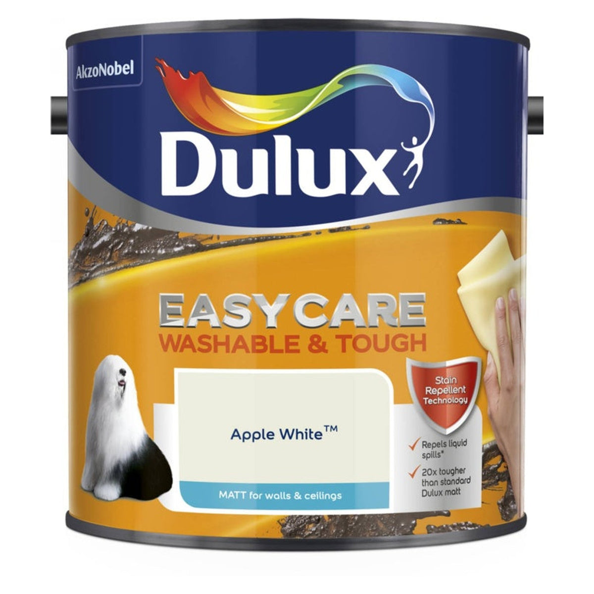 Dulux Easycare Matt 2.5L tin in Apple White