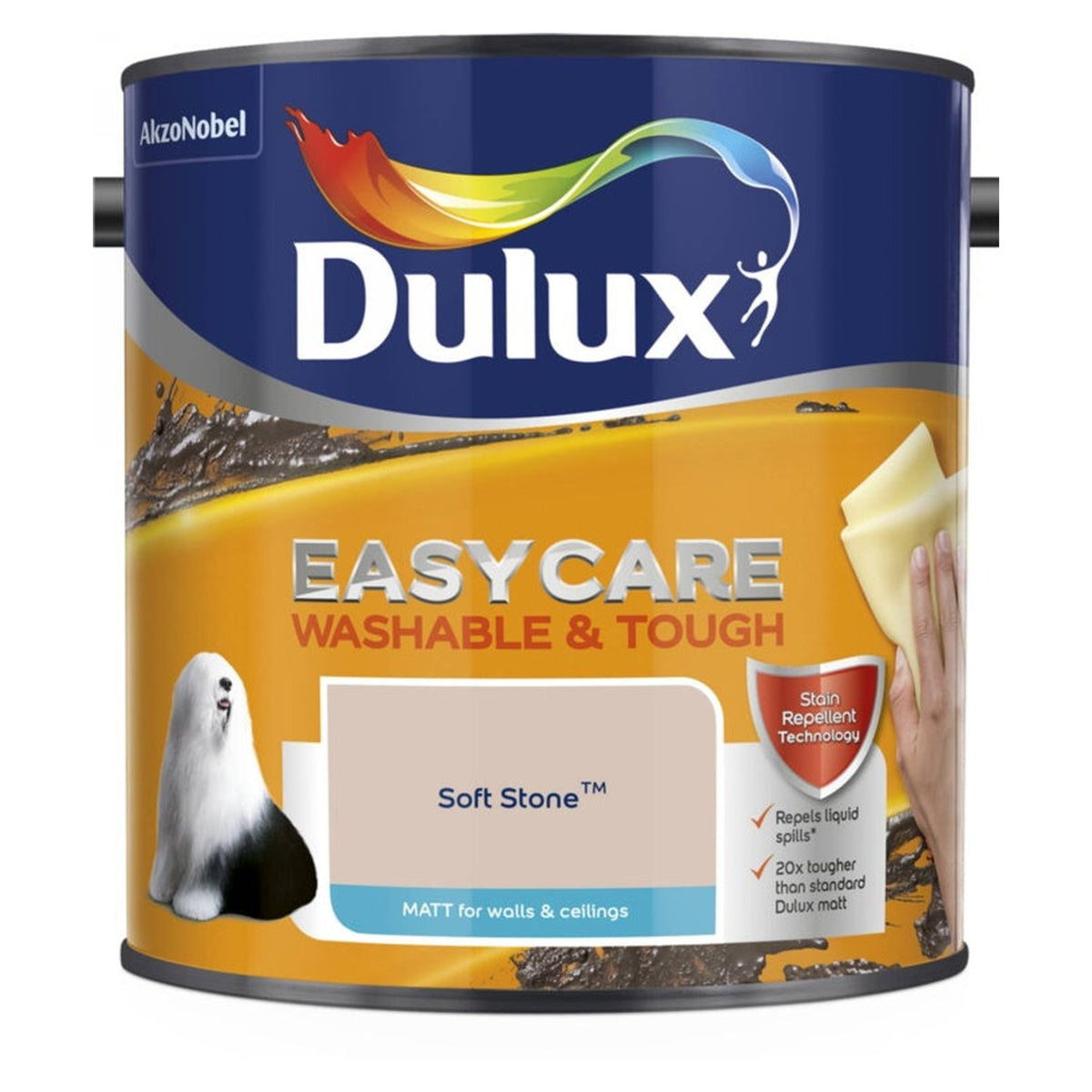 Dulux Easycare Matt 2.5L tin in Soft Stone