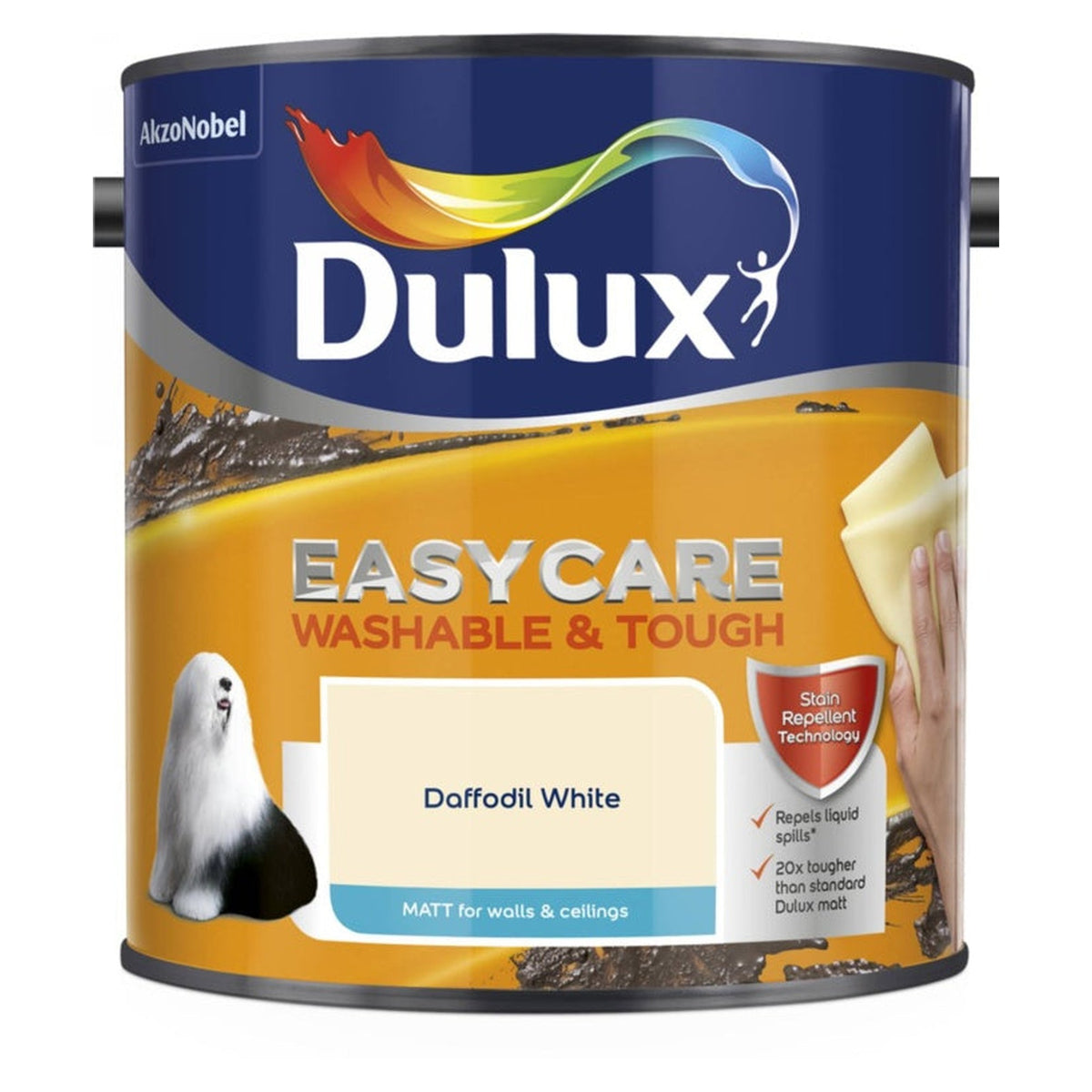 Dulux Easycare Matt Daffodil White 2.5L tin