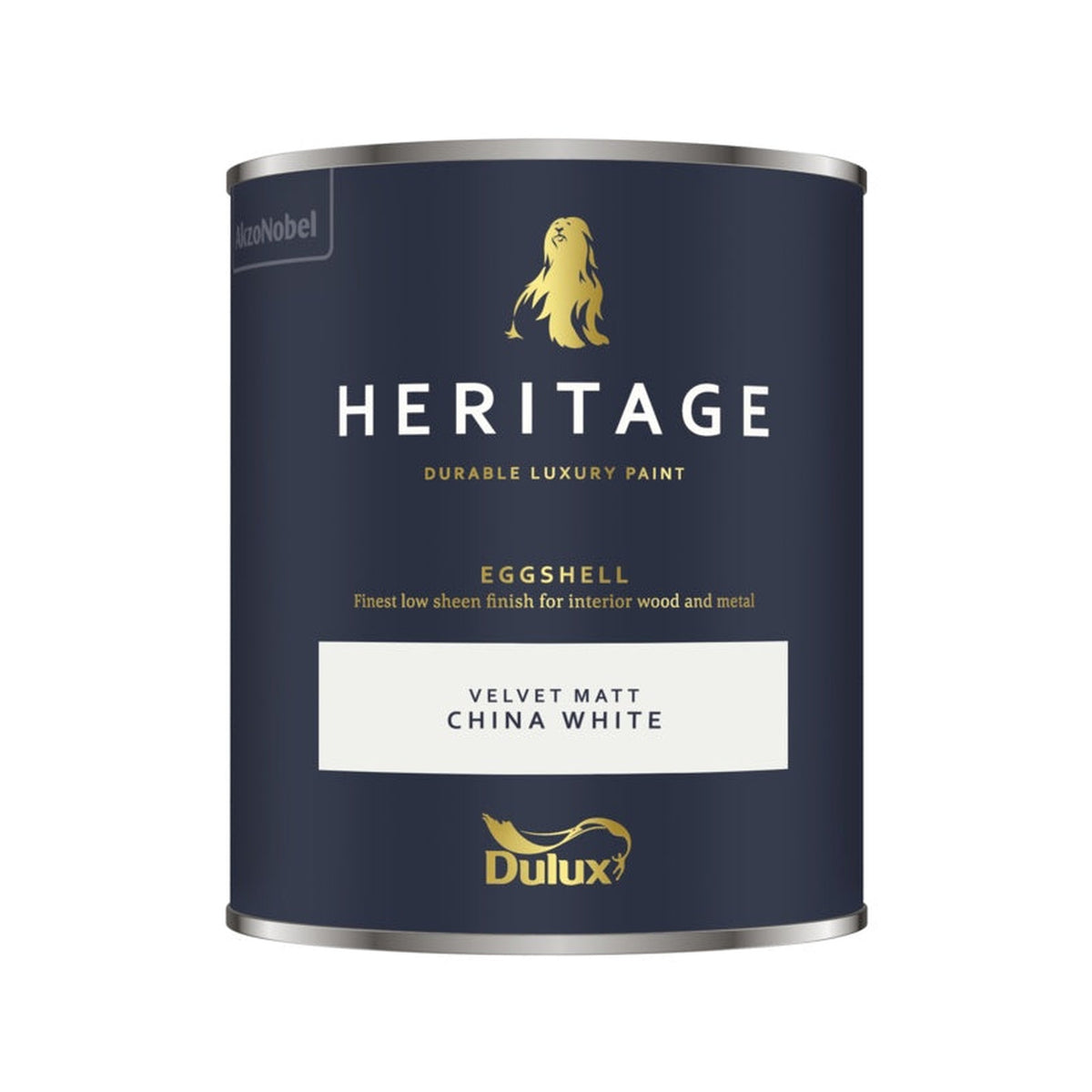 Dulux Heritage Eggshell 750ml tin in China White