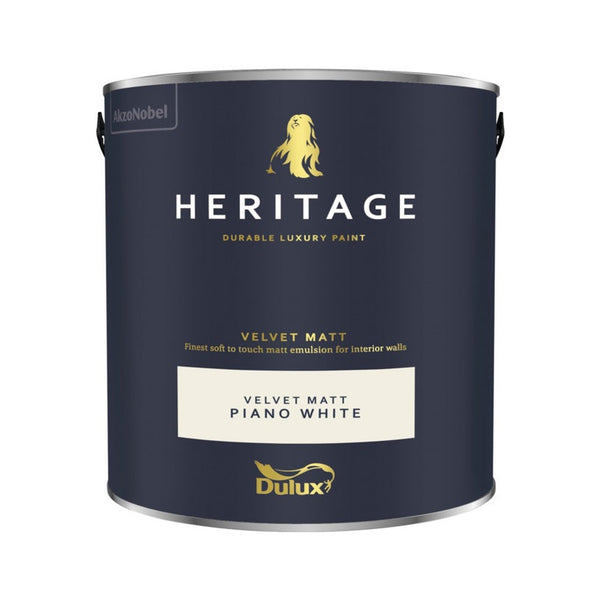 Dulux Heritage Matt 2.5L tin in Piano White