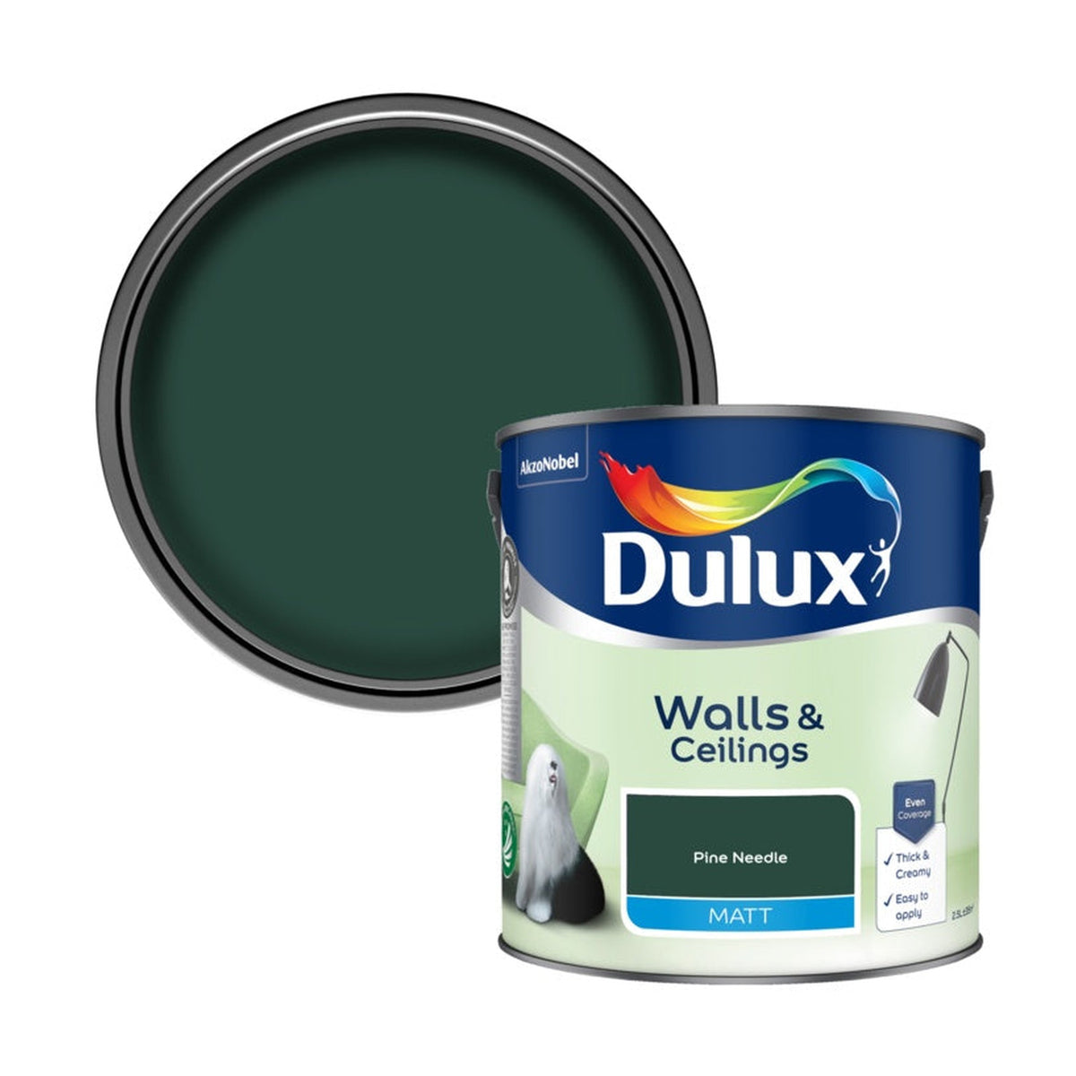 Dulux Matt emulsion 2.5L in Pine Needle
