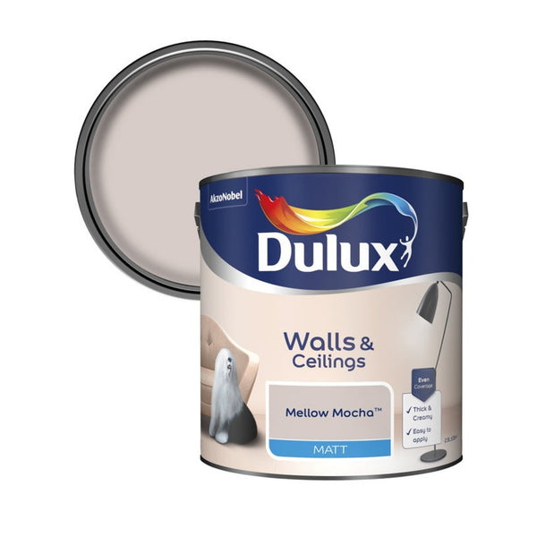 Dulux Matt Emulsion 2.5L tin in Mellow Mocha