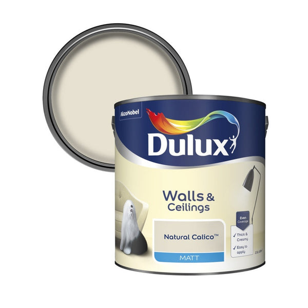 Dulux Matt Emulsion 2.5L tin in Natural Calico