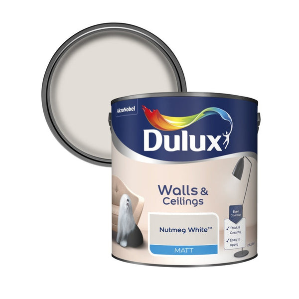 Dulux Matt Emulsion 2.5L tin in Nutmeg White