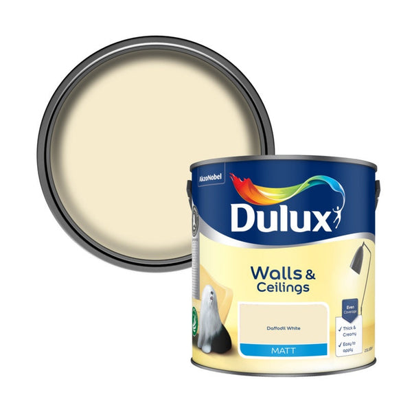 Dulux Matt Emulsion 2.5L tin in Daffodil White