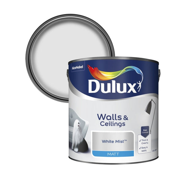 Dulux Matt White Mist 2.5L tin