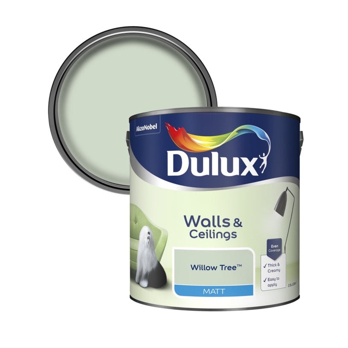 Dulux Matt Willow Tree 2.5L tin