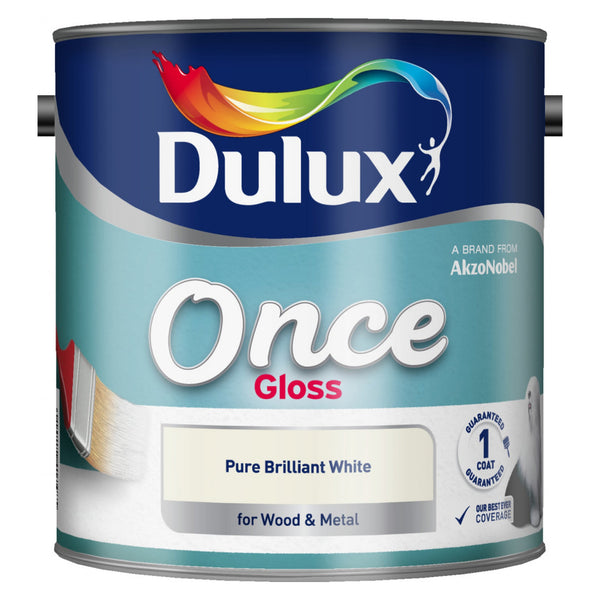 Dulux Once Gloss 2.5L tin in Pure Brilliant White