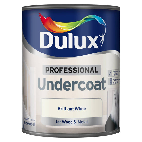 Dulux Professional Undercoat 750ml in Brilliant White