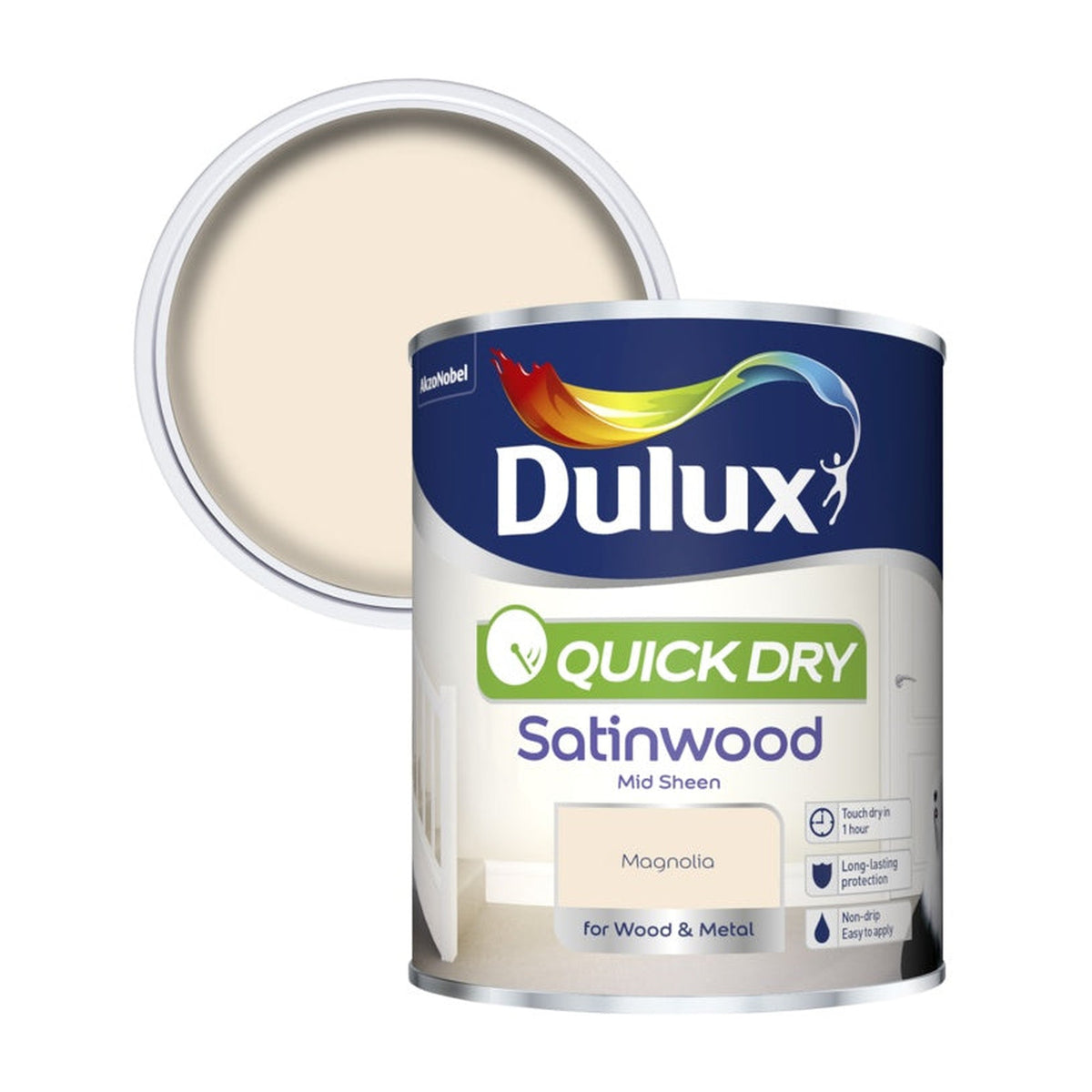 Dulux Quick Dry Satinwood 750ml in Magnolia